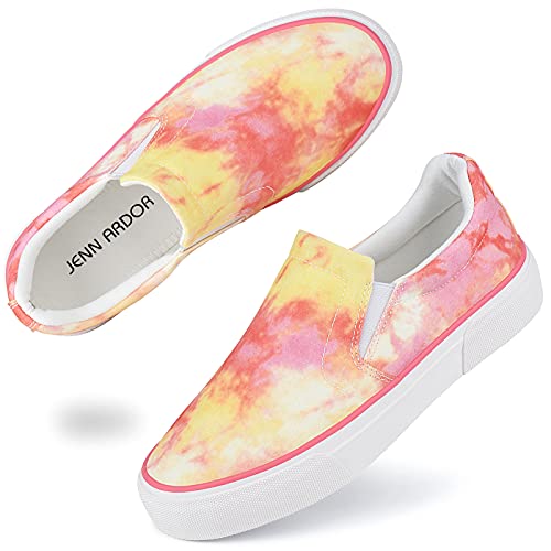 Image of JENN ARDOR Womens Slip On Sneakers Perforated /Quilted Casual Shoes Fashion Walking Flats