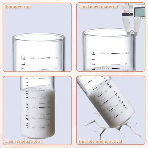 Vaso medidor vidrio 300 ml con medidas claras miniatura 4
