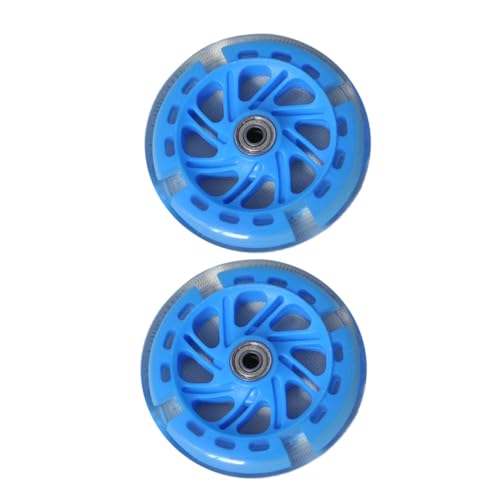 STOBAZA 2Pcs Luminous Training Wheels for Bike PU Glowing Stabilizers with Bearings Easy Install Auxiliary Wheels for Boys and Bicycle Balance and Safety miniatura 1