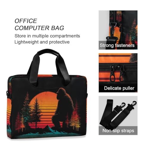 Bolso Maletín para Laptop Estampado Sunset Gorilla Multibolsillos miniatura 6