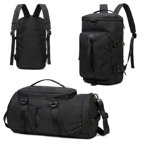 Sac de sport homme femme haut de gamme étanche pour gym et voyage noir