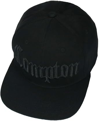 Compton Hat Cap 3D Embroidered Cotton Snapback Size Adjustable Flat Bill Baseball Cap