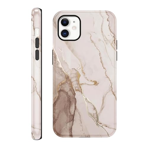 Saqmkil Case for iPhone 12/iPhone 12 Pro 6.1 inch, Aesthetic Marble Design Case Girls Women Case, Slim Soft Silicone TPU + PC Bumper Shockproof Protective Cover for iPhone 12, Black 04