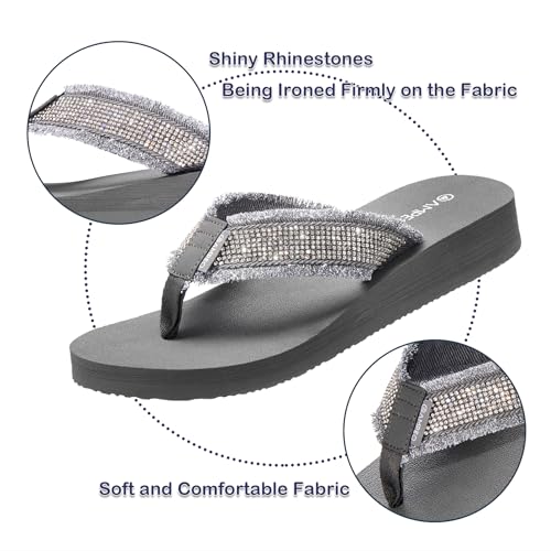 Ampeo Women's Arch Support Flip Flops Comfortable Casual Summer Beach Thong Sandals