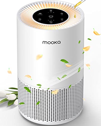 Air Purifier And Filter Combo, Air Purifiers For Home Large Rooms Up To 1200Ft², Mooka H13 True Hepa Air Purifier For Bedroom Pets With Fragrance Sponge, Timer, Air Filter Cleaner #TOP1