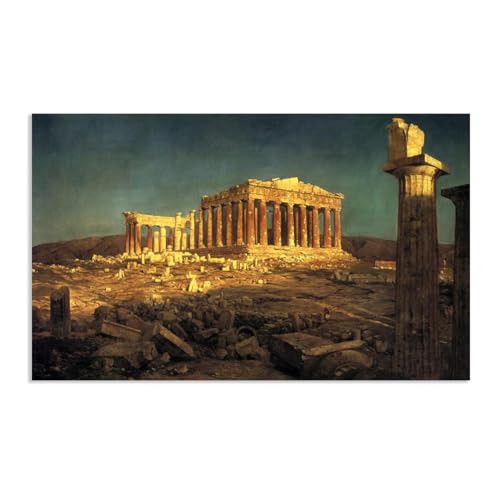 Tableau mural Le Parthénon de Frederic Edwin Church, impression sur toile premium de 128x80cm