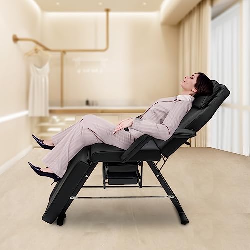 fvscgjmwp Facial Bed with Tray, Eyelash Extension Bed, Massage Table, Salon Chair (Black) - Thumbnail 6