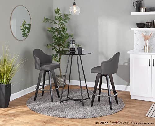 Lumisource Modern Home Decorative Furniture Cece Canary Contemporary/Glam Counter Table In Black Steel And Black Wood #TOP2