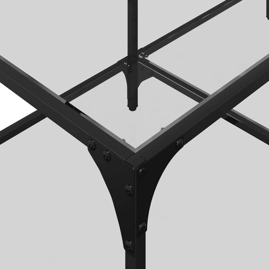 Tavolino da salotto con ripiano in vetro trasparente, 98,5 x 50 x 40 cm, acciaio | Elegante tavolo in vetro per soggiorno e ufficio. Superficie facile da pulire con robusto telaio in acciaio.
