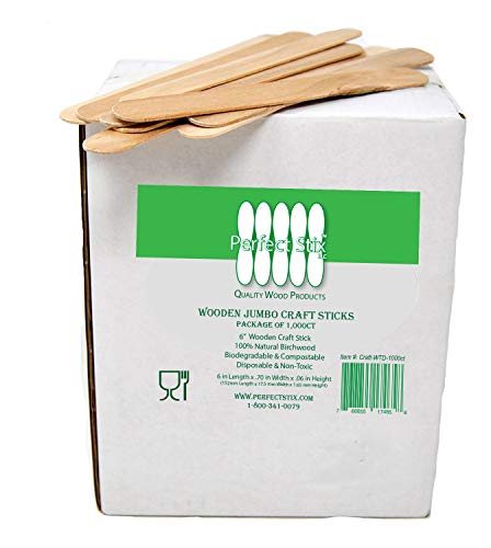 Perfect Stix Craft WTD-1000 Jumbo Craft Sticks, 0.1