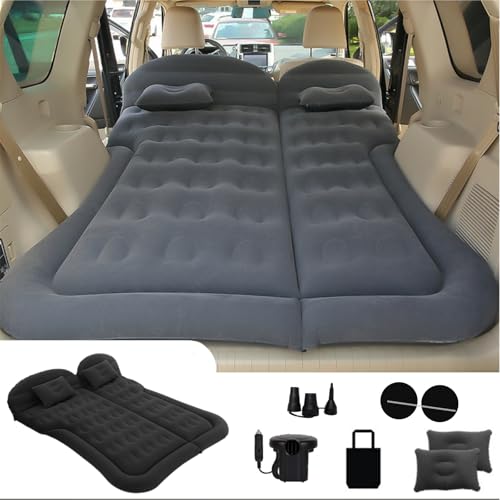 Adirigo Portable SUV Air Mattress - Ultra-Comfortable Flocked Car Inflatable Mattress with Two Pillows Upgraded and Bolded Air Column Suitable for Indoor&Outdoor Activities?Travelling?Camping