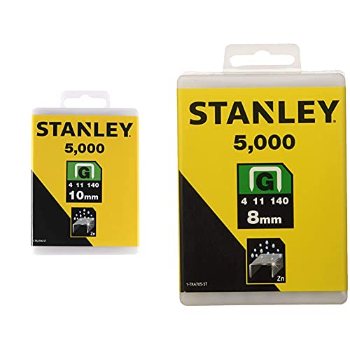 Agrafes industrielles Type G Stanley 10 mm en acier renforcé pour haute résistance