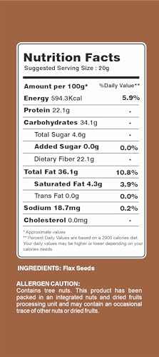 Image of NRIP Premium Pure Flax Seeds, 200g, Rich in Protein & Dietary Fibre, Source of Iron