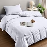 Utopia Bedding Single Duvet Cover Sets - Soft Microfibre Polyester Duvet Cover with Pillow case - Bedding Quilt Cover Set (White)