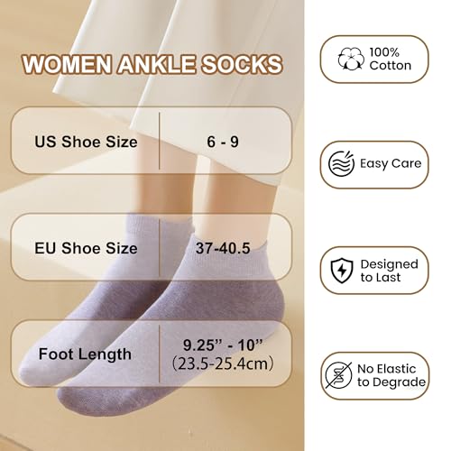 Image of Womens Ankle Socks Cotton No-Show Comfortable Low-Cut Liner Kraft Paper Gift Box