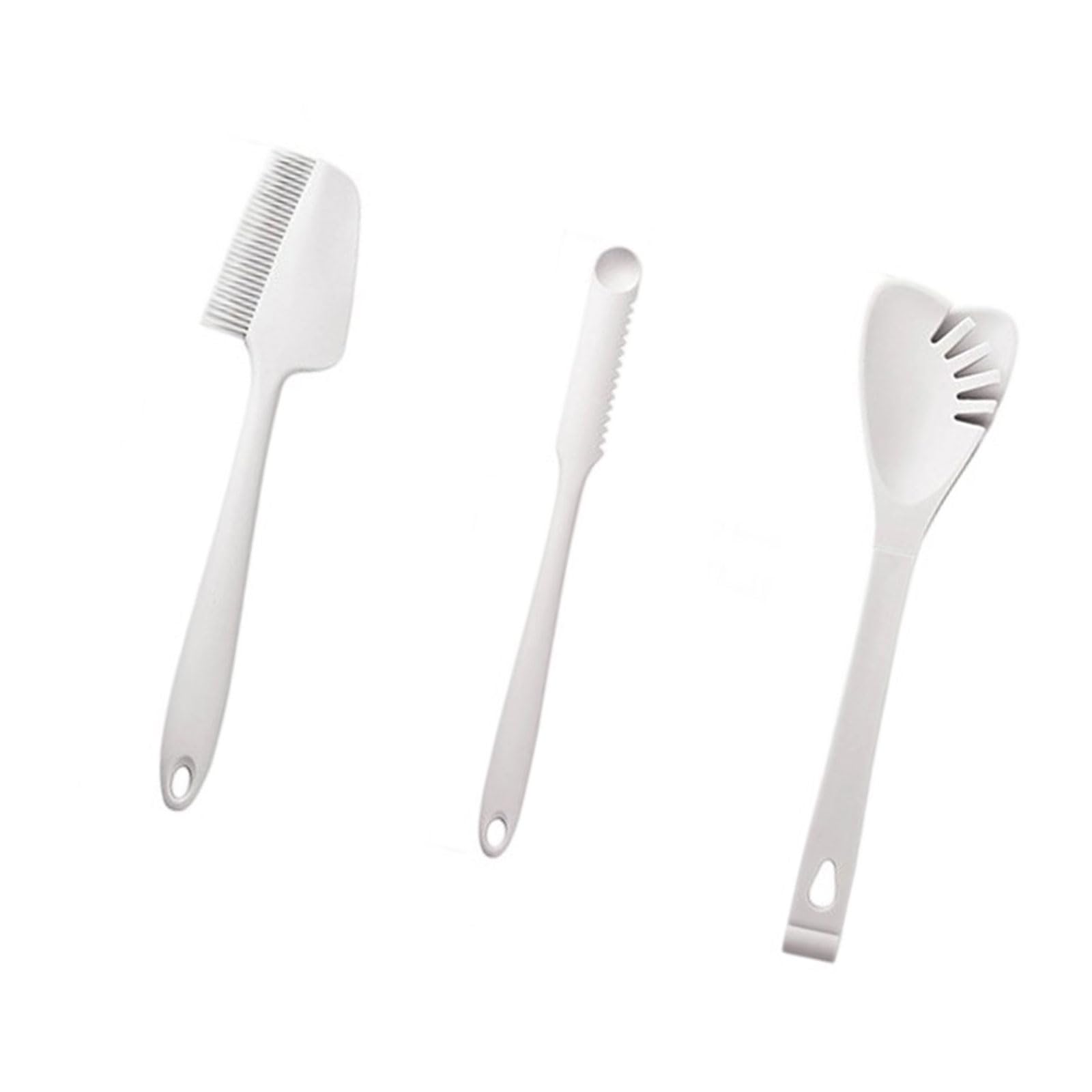 Xjdzineq 3Pcs Baking Utensils Silicone Kitchen Tool for Cake Decorating Dough Mixing Nonstick Surfaces Protective Heats Resistnts Silicones Spatulas for Ergonomic Spatula Set
