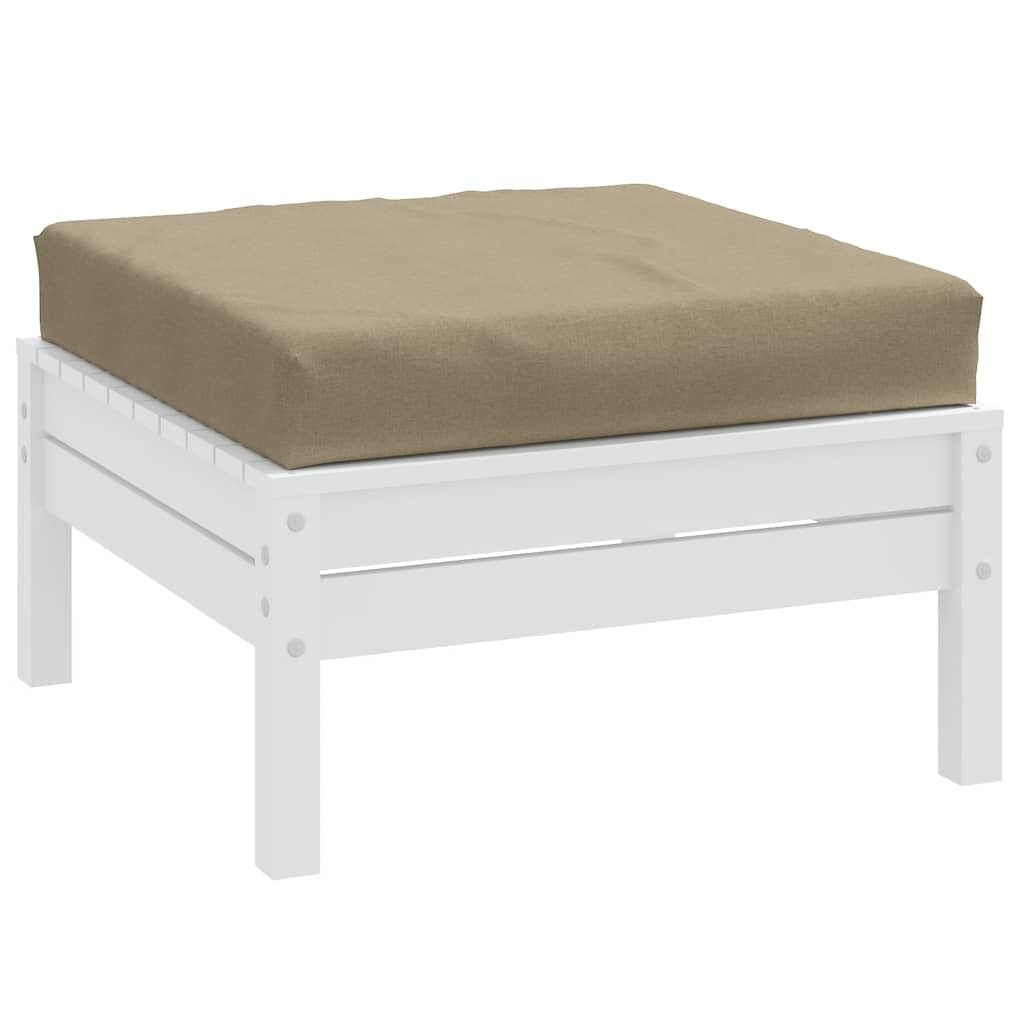 Coussin de palette taupe 60x60 cm en tissu polyester lavable
