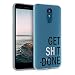 Produktbild kwmobile Hülle kompatibel mit LG K8 (2018) / K9 - Handyhülle - Handy Case Get It Done Schwarz Hellgrau Transparent