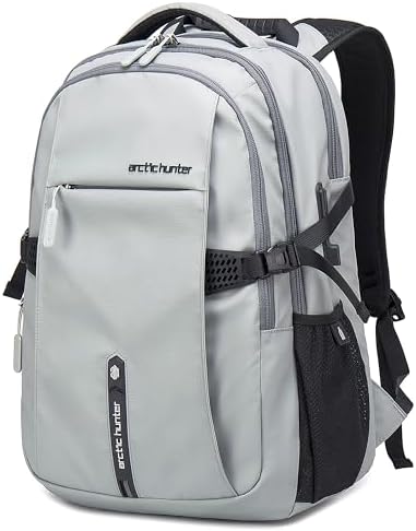 Arctic Hunter Travel Daypack Water Repellant Scratch Resistant 30L Backpack with Built In USB/Headphone Port for Men and Women B00388
