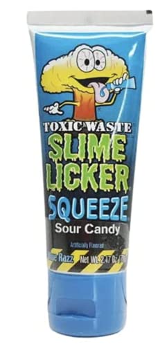 Couger's | Toxic Waste Slim Licker Sour Squeeze Candy, 2.47 Oz. Blue Razz (3-Pack) #TOP1