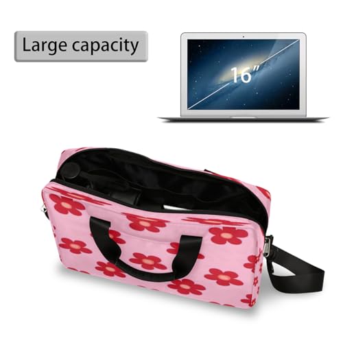 Maletín para Laptop con Estampado Floral Rojo miniatura 4