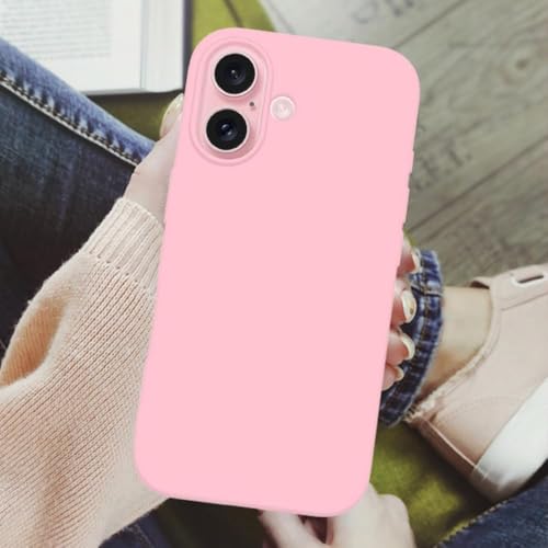 Image of Back Cover Compatible with iPhone 17 Case (6.3) Soft Touch Slim Liquid Silicone Full Protection Shock Proof Back Cover for iPhone 17 (SC Pink)
