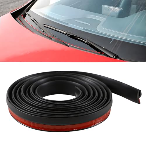 Hbxdeco Car Front Windshield Rubber Seal Strip, 2M/6.5FT Car Weather Stripping Seal Strip, Windshield Window Seal Strip Moulding Trim, Windshield Window Door Seal Rubber Strip