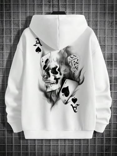 Floerns Men's Graphic Print Long Sleeve Hooded Neck Drop Shoulder Sweatshirt4