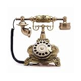 TelPal Retro Vintage Antique Style Corded Rotary Dial Desk Telephone Phone Home Office Decor ...