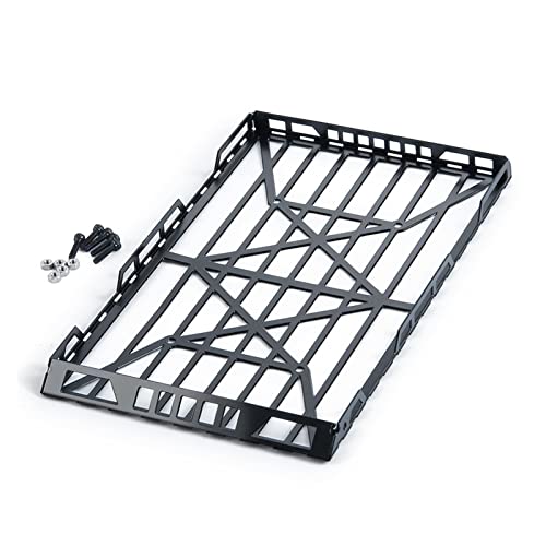 XEBRAD RC Car Metal Roof Rack Luggage Carrier With Box, for Axial, SCX24 AXI00002 1/24 Crawler DIY Decoration Parts Toy Car Roof Rack