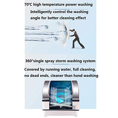 Aanrecht Vaatwasser Vrijstaand Met 6 Couverts - Tafelblad Uv-Desinfectie Vaatwasser, Touch The Button 360 Graden En… - Image 6