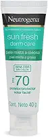Neutrogena Sun Fresh Protetor Solar Facial Derm Care, Pele Oleosa, Sem Cor, FPS 70, 40g