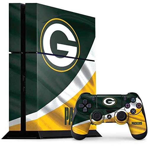 Skinit Decal Gaming Skin Compatible with PS4 Console and Controller Bundle - Officially Licensed NFL Green Bay Packers Design