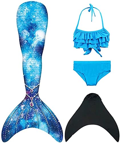 DNFUN Cola de Sirena con Aleta de Sirena para Nadar para niñas-Traje de baño Sirena niña Cover