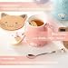 Imagen de MengCat Taza Gato Linda Taza de café de cerámica con Tapa