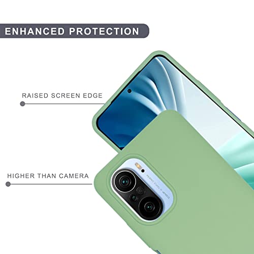 Image of SPRIG Compatible with Mi 11X Premium SilkTone (Liquid Silicone) Back Cover Drop Tested Shock Proof Mobile Case for Men, Women, Boys and Girls with Camera Protection (Mint Green)