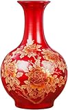 Matériau : céramique Vase de style chinois Jingdezhen Classique Porcelaine Cristal Glaze Fleur Vase Décor Maison Fait à la Main Brillant Famille Rose Vases