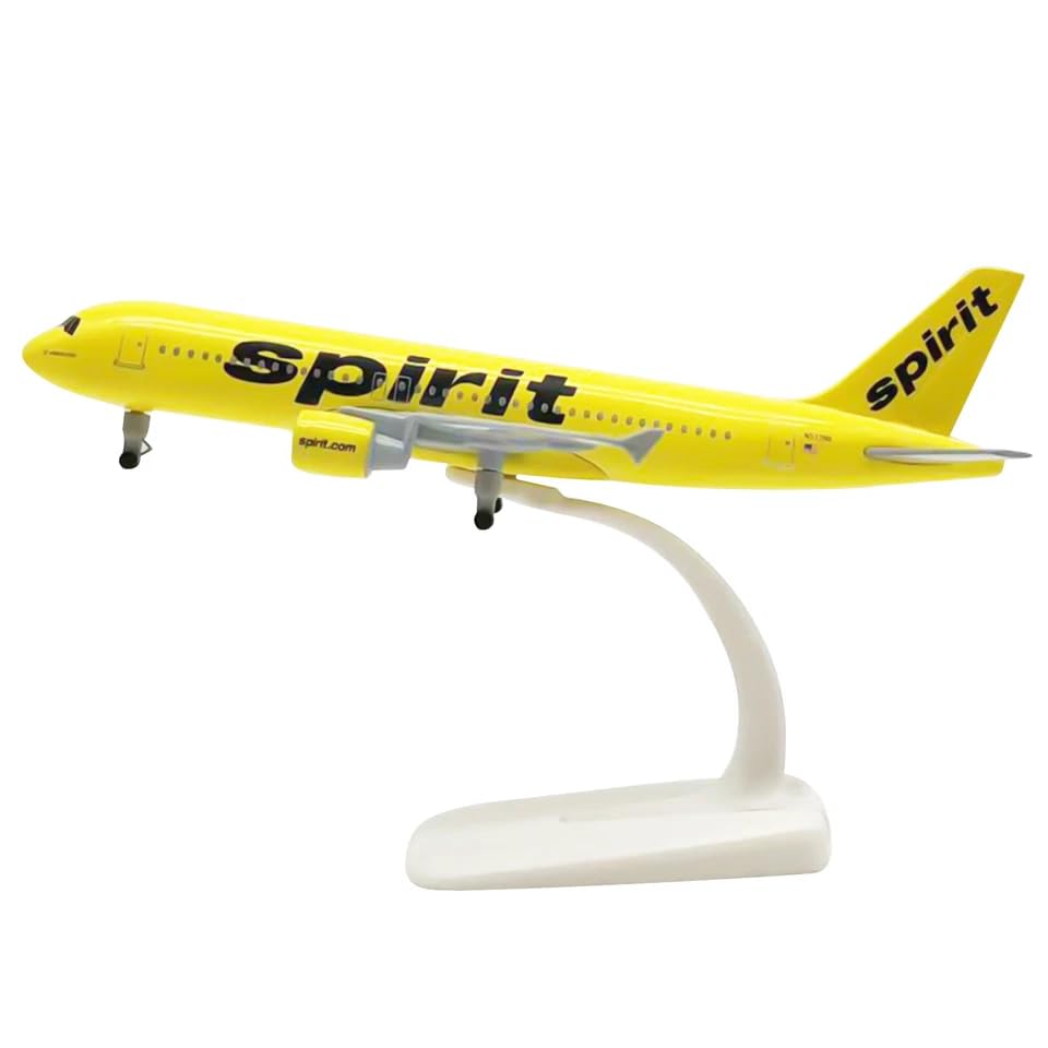 Image of American Spirit A320 Aircraft Model | 1:300 Scale | Die-Cast Alloy Airplane Model | Premium Collectible Display Plane for Aviation Enthusiasts | Multicolor