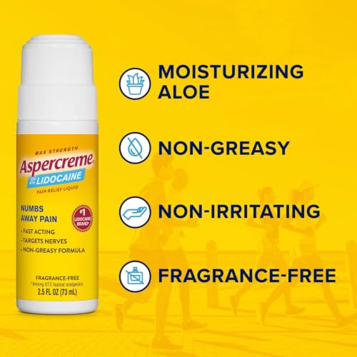 Aspercreme Lidocaine Pain Relief Liquid, Max-Strength 4 Lidocaine, 2.5 FL oz - image 5