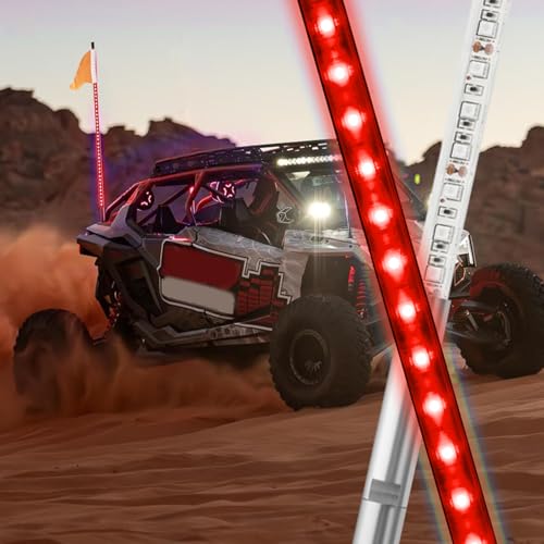 3ft LED Light Whip, AAIWA LED Whip Lights for ATV UTV LED Whip Light, Red Light Antenna Whips for...