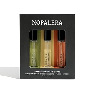 Nopalera Travel Fragrance Trio Gift Set, Three 10ml Eau de Parfum Sprays Featuring Bosque Místico, Dulce de Cuerpo and Flor de Madera, Clean Fragrance, Free from Pthalates (3x10ml)