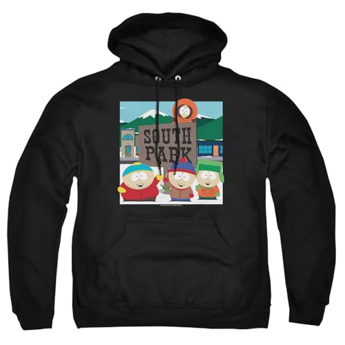 Popfunk South Park Sign Group Adult Pull-Over Hoodie Black Large