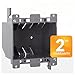 Newhouse Hardware 2-Gang PVC Old Work Electrical Outlet Box (12-Pack) | 25 cu. in. Plastic Junction Box for Switches, GFCI, or Duplex Receptacle Outlet | Old Work Electrical Box for Home Improvement