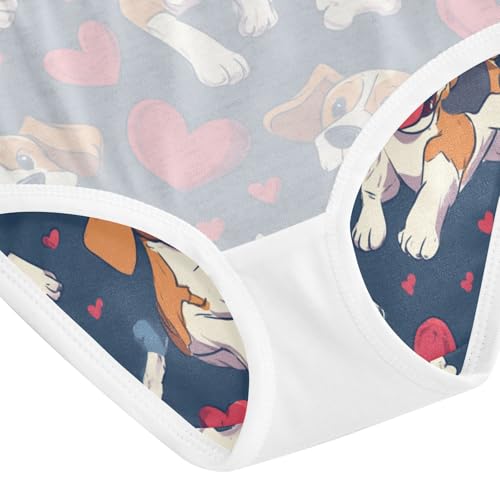 Wusikd Beagle Dogs Girls' Underwear Cotton Cartoon Girls Briefs Soft Toddler Underwear 2T 5