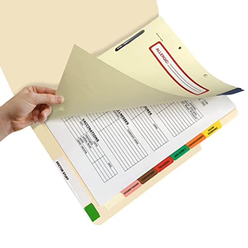 Doctor Stuff - Stock Medical Chart Dividers, 80 Sets Of 8 Popular Healthcare Index Tabs, Side Tab, 9" X 11", Tabbies 54505 Style, File Folder Organizer For Nursing Patient Charts And Medical Records #TOP2