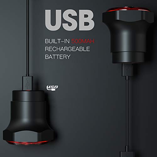 DECDEAL Lanterna traseira para bicicleta inteligente Lanterna traseira para bicicleta à prova d'águ