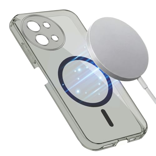 Image of Jkobi Lifetime Anti-Yellow MagSafe Compatible Clear Back Cover Case for Vivo T3X 5G (Sleek Hard Crystal | Shockproof and Camera Protection)