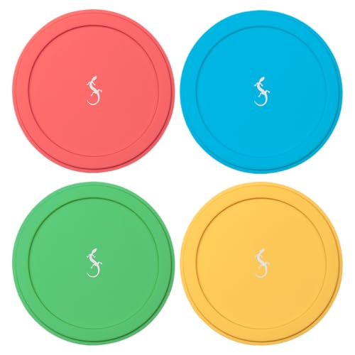 Lurch Joghurtbecherdeckel aus Silikon – 4er Set | Luftdichter Verschluss für 500g Becher | BPA-frei, lebensmittelecht & wiederverwendbar | Spülmaschinen- & mikrowellengeeignet