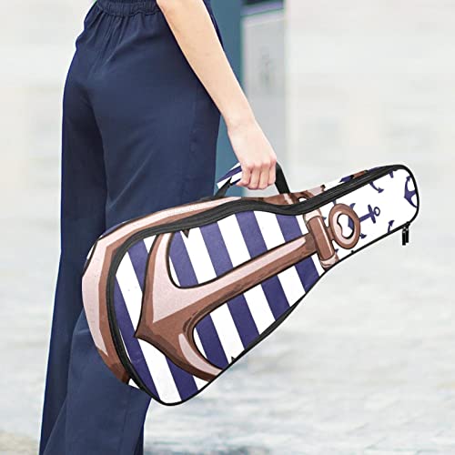 Sac de rangement pour ukulélé soprano au motif ancre marine