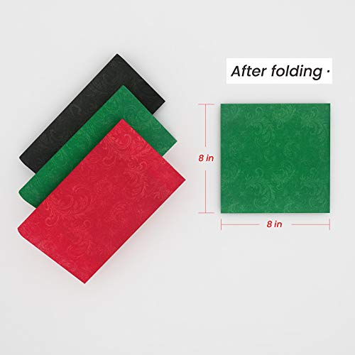 【100 pack】AIRE Cloth Napkins Colored Disposable Linen Feel Cloth Like Hand Towels Table Decorations for Thanksgiving Christmas Wedding Birthday Dinner Parties, 16\" X 16\" In